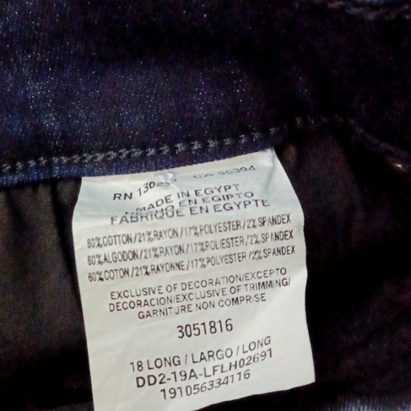 New Lee  Straight Legs Relaxed Fit Blue Jeans, Size 18 Long - Picture 14 of 16